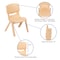 Flash Furniture Rectangle 21.875 W, 26.625 L, 23.5 H, Plastic, Steel, Brown YU-YCY-098-0034-RECT-TBL-NAT-GG - alternate 6